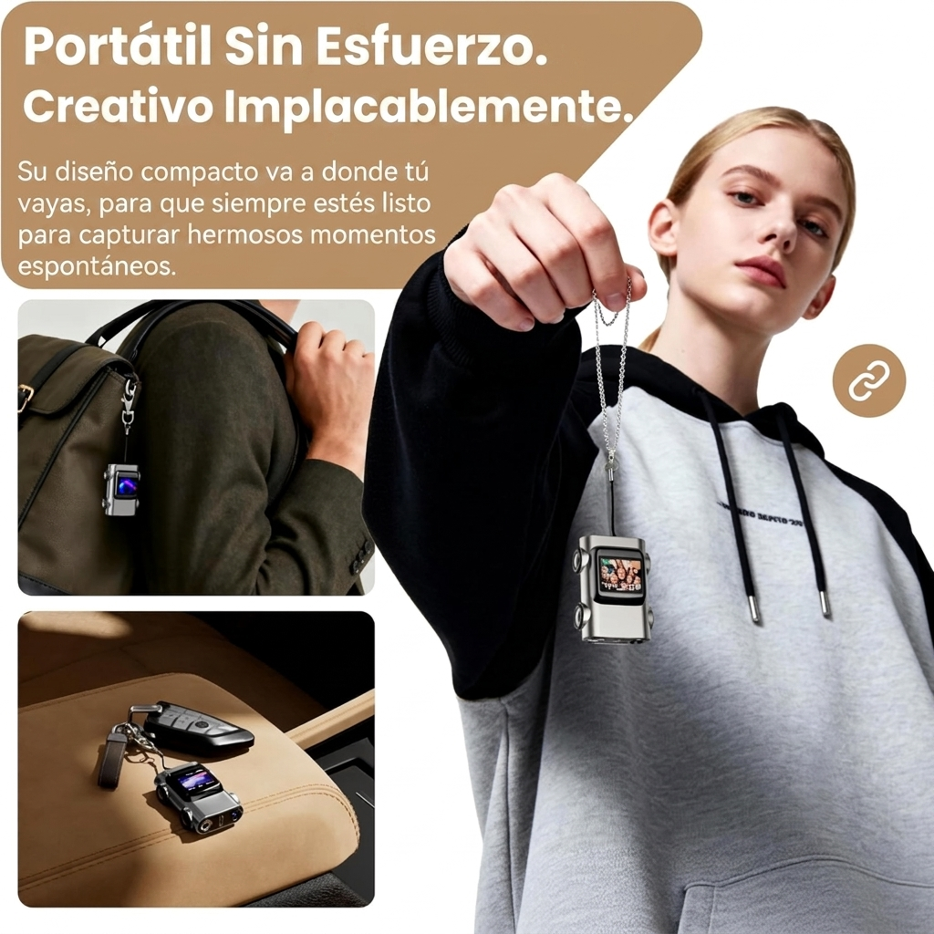 Mini Cámara Llavero Retro 2K